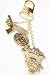 Crooks and Castles The Charm Key Chain in Gold Finish,Accessories for Men