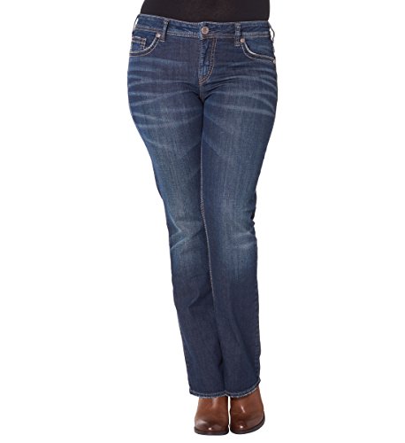Silver Jeans Junior's Plus-Size Aiko Mid Rise Bootcut Jean
