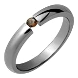 Ante Smokey Topaz Titanium Ring