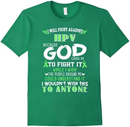 Men's HPV Awareness T Shirt For Men/ Women XL Kelly Green
