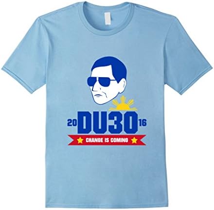 Men's Duterte t shirts, Duterte For President Philippines DU30 Large Baby Blue