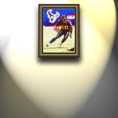 Completely Handpainted American Football Sport Painting, Custom Order FL2678, Oil on Canvas, with Option to Paint Jerry, Brett & Co. from Any Other Favorite Photograph or Picture, Unframed, Size 26'' x 36