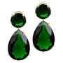 Inspired by Angelina Jolie's Emerald Earrings - Original Gold Plated Sterling Silver