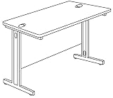 Mayline Group Communication Station 24'' Deep Freestanding Worktable Desk Height