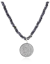 Mary Louise Black and Blue with Oxidized Pave Spinel Necklace