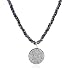 long silver circle necklace Mar