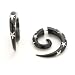 Natural stars tribal tattoo horn spiral earring pair by 81stgeneration