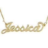 18k Gold Plate Personalized Name Necklace - Custom Made Any Name 18k Gold Plate Personalized Name Necklace - Custom Made Any Name