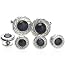 Scalloped Blue Catseye Cufflinks & Stud Formal Set