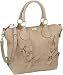 Nannini Glamour Flower 95299, Damen Umhängetasche, beige, (canapa), 30x26x12