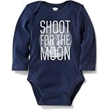 オールドネイビー OLD NAVY/ グラフィックボディスーツ ムーン ロンパース長袖 0～3ヶ月【並行輸入】