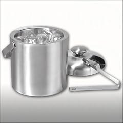 Eiseimer Eisw�rfelbeh�lter mit Deckel und Zange aus Edelstahl 1,3 Liter - Isolierbeh�lter
