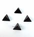 WCXPQ0418E4 Black Opaque Dice with Red Numbers D4 Aprox 16mm (5/8in) Pack of 4 Dice Chessex