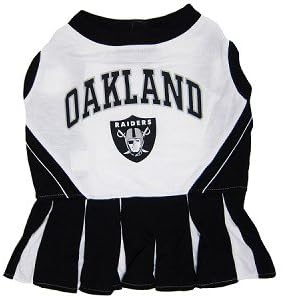 Oakland Raiders Dog Cheer Leading dress & Leash Set Size M