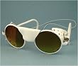 Jones Round White Sunglasses / Ski & Expedition Goggles with Case. Model: WAW-WH