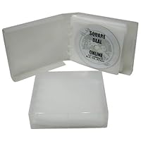 (10) Clear 24-Disc Capacity CD DVD 2-Ring Album Wallet Book Storage CDBR4324CL