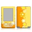 Retro Orange Flowers Design Protective Decal Skin Sticker for Amazon Kindle 2 E-Book Reader (Version 2.0)