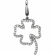 Diamond White Gold Clover Charm
