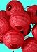 Classic Asian - 4 Maru Chinese Red Paper Lantern Lights ( String of 10 )