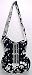 Black & Metallic Silver Skull & Crossbones Guitar Purse