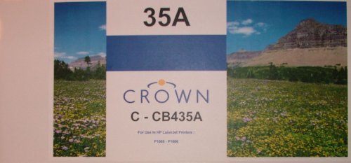 HP CB435A - BRAND NEW a perfect alternative to a genuine / original toner - THIS IS A BRAND NEW CARTRIDGE - Crown C-CB435A Black Laser Toner for HP LaserJet P1005 & P1006 Printers