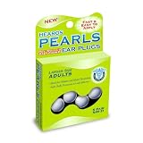 Hearos Pearls Pre-Rolled Silicone Ear Plugs, Larger Size Adults, 10-Count (Pack of 2)