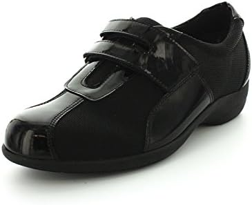 Munro Womens Jolie Black Fabric/Black Patent Sneaker - 6 W