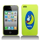 Premium Designer Miffy on Moon (NEON GREEN) Hard Protector Case For Apple iPhone 4 4G