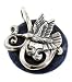 Sterling Silver and Blue Sodalite Hummingbird Pendant