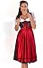 Stockerpoint Mididirndl 3tlg. Amanda rot 70 cm, Größe 42