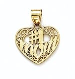 14K #1 Mom W/Heart Pendant - GH15265
