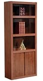 RUSH Bookcase w/doors, 72 in, Charles Harris, Dark Cherry finish, 72H x 30W x 12.62D