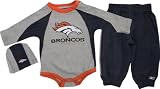Denver Broncos Infant Long Sleeve Creeper Pant and Skull Cap Set