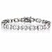 Sterling Silver Square and Round Simulated Diamond CZ Tennis Bracelet