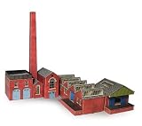 Metcalfe PN108 N Gauge Card Kit - Factory & Boilerhouse with rail sidebay