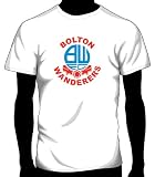 Bolton Wanderers Retro Logo Soccer Tee, Youth Large - White