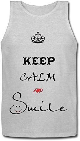 XiangHe Smile Logo Men's T-Shirt X-Large Gray Tank Top