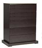 Zurich Five Drawer Chest (Cappuccino) (27.64H x 35.43W x 20.87D)
