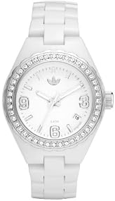 Adidas #ADH2500 Women's Mini Crystal Bezel White Cambridge Analog Sports Watch