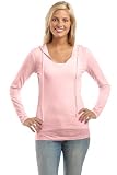 Ladies Tissue Slub Hooded Sweatshirt, Color: Light Pink, Size: 2X-Large