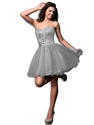 Fitted Short Sweetheart Satin/Silk/Tulle Homecoming Dress/Mini Dress 