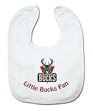 NBA Milwaukee Bucks White Snap Bib with Team Logo