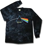 Pink Floyd "Dark Side of the Moon" Tie-Dye Long Sleeve T-Shirt in Black