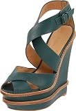 L.A.M.B. Women's Angela Wedge Sandal, Teal, 8.5 M US
