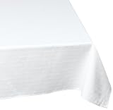 Lenox Simply Fine 60 by 120-Inch Oblong / Rectangle Tablecloth, White