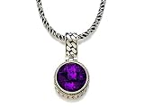 Silver and 18kt Yellow Gold Genuine Amethyst Necklace by Effy Collection®
