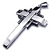 KONOV Black Silver Stainless Steel Cross Mens Womens Necklace Pendant 24 inches Chain