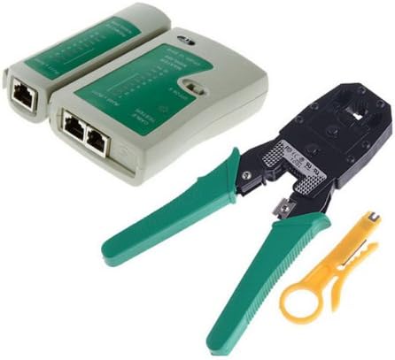 RJ45 RJ11 RJ12 Network Crimper Stripper Pliers Tools and Cable Tester