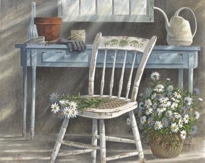 Sunlit Daisies PREMIUM GRADE Rolled CANVAS Art Print Ron Jenkins 10x8