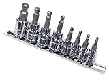 Powerbuilt 642402 SAE Wobble Ball Hex Bit Set, 8-Piece [並行輸入品]